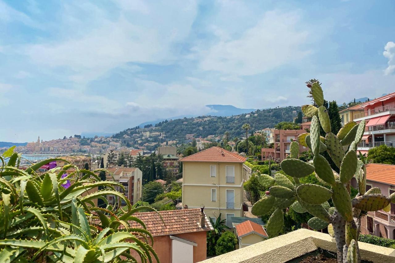 Mansfield Vue Carte Postale Terrasse Piscine Calme Port A 200M A Pied Apartment Menton Exterior photo